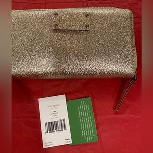 Kate Spade Gold Metallic Wallet.